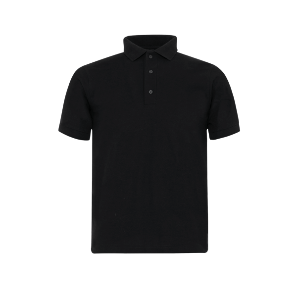 Black Dry Fit Performance Short Sleeve Polo Shirt For Men